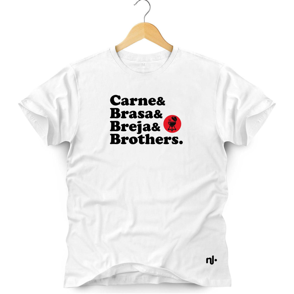 Camiseta Masculina Carne& Brasa& Breja& Brothers