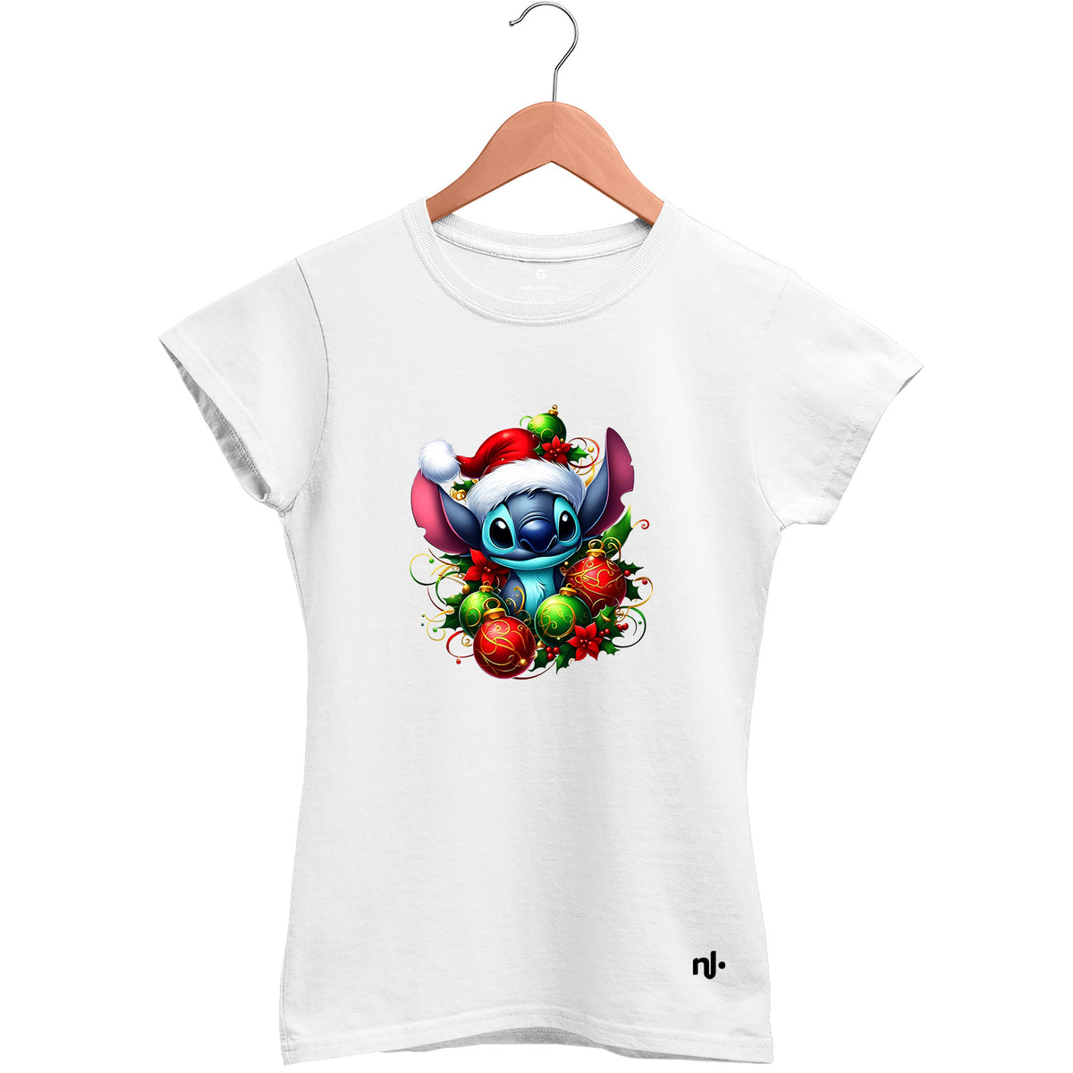 Camiseta Feminina Babylook Personagem Natal