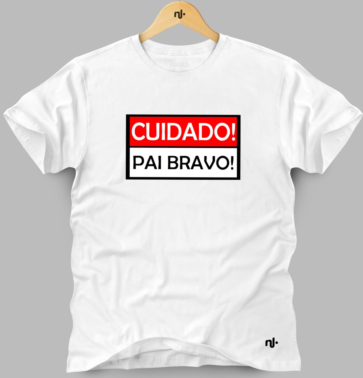 Camiseta Masculina - Cuidado, pai bravo