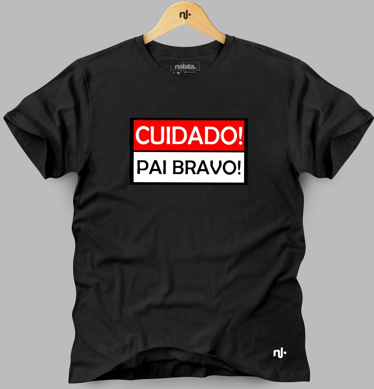 Camiseta Masculina - Cuidado, pai bravo