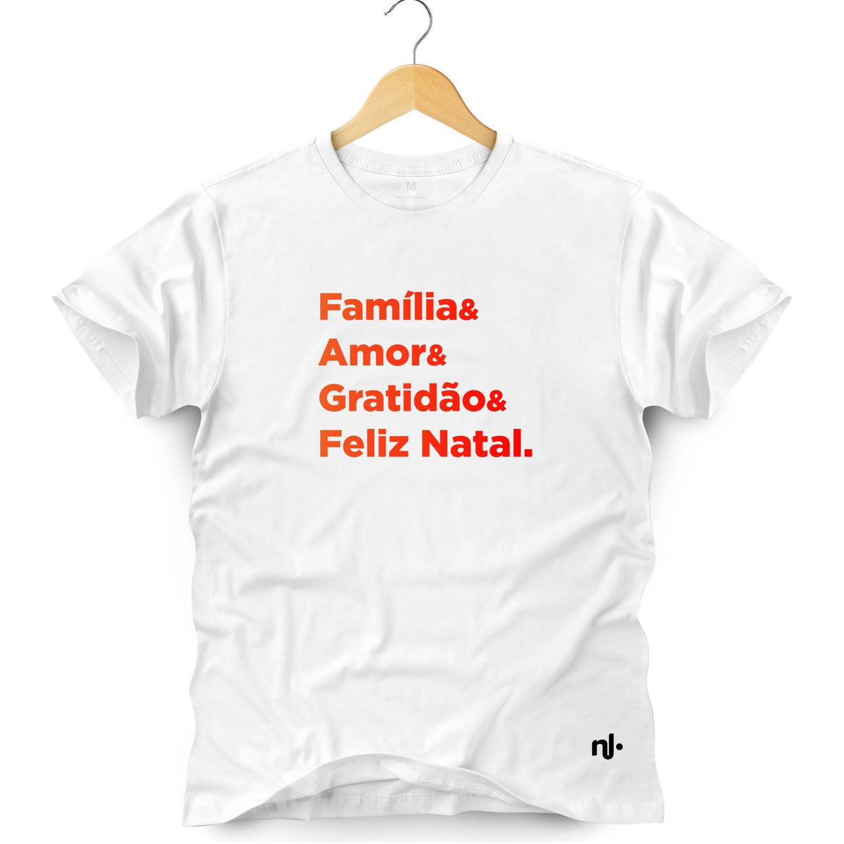 Camiseta Masculina Família& Amor& Gratidão& Feliz Natal