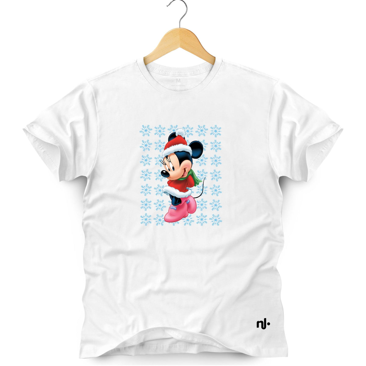 Camiseta Masculina Flocos de Neve