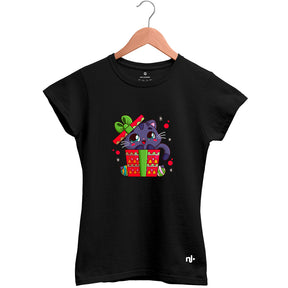 Camiseta Feminina Babylook Presente Gato