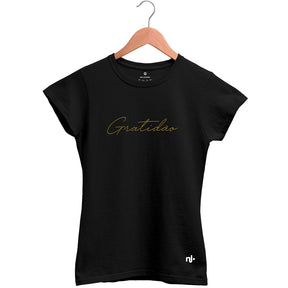 Camiseta Feminina Babylook Gratidão