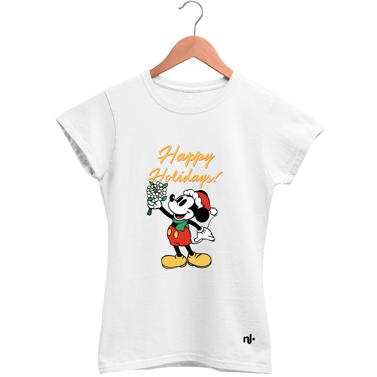 Camiseta Feminina Babylook Happy Holidays