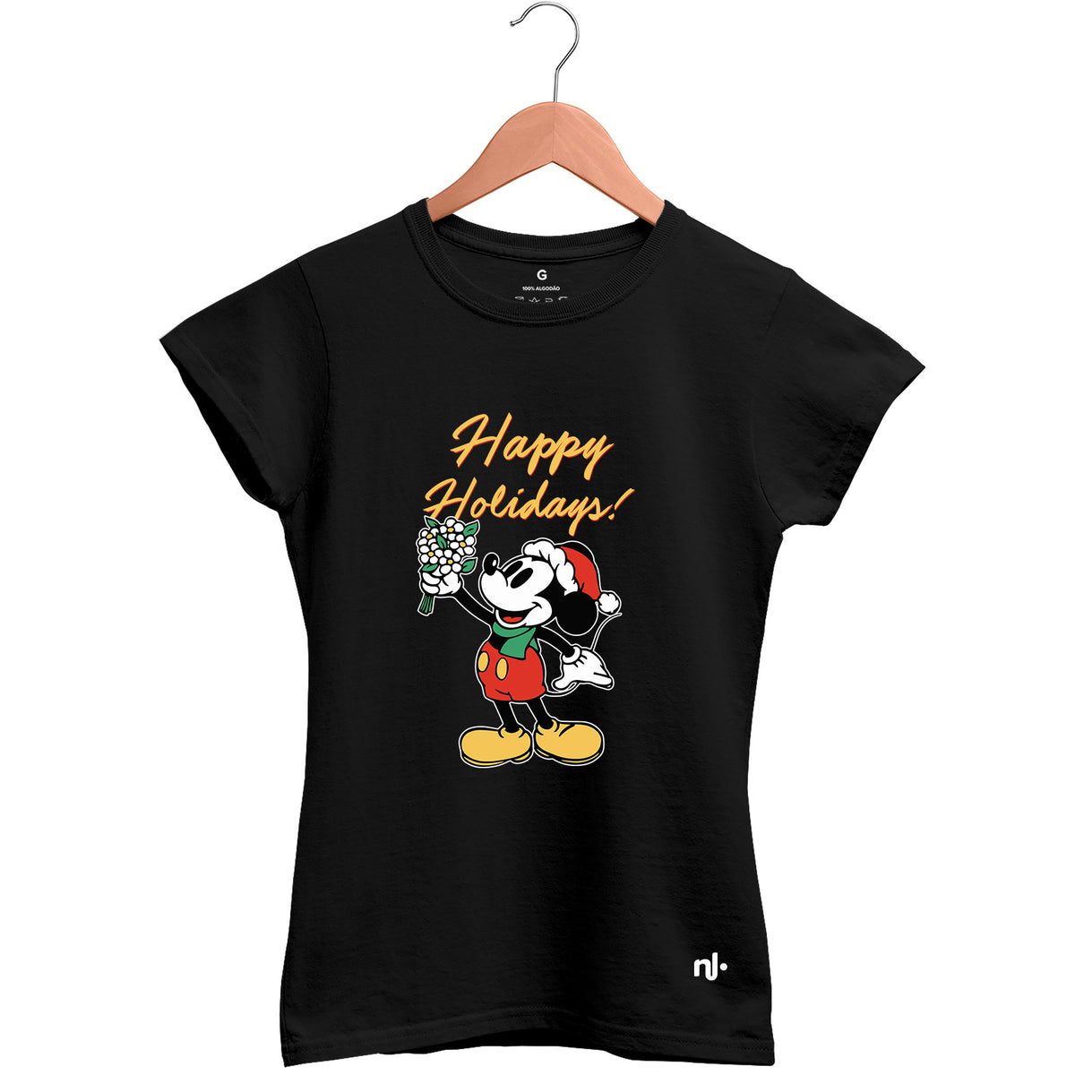 Camiseta Feminina Babylook Happy Holidays