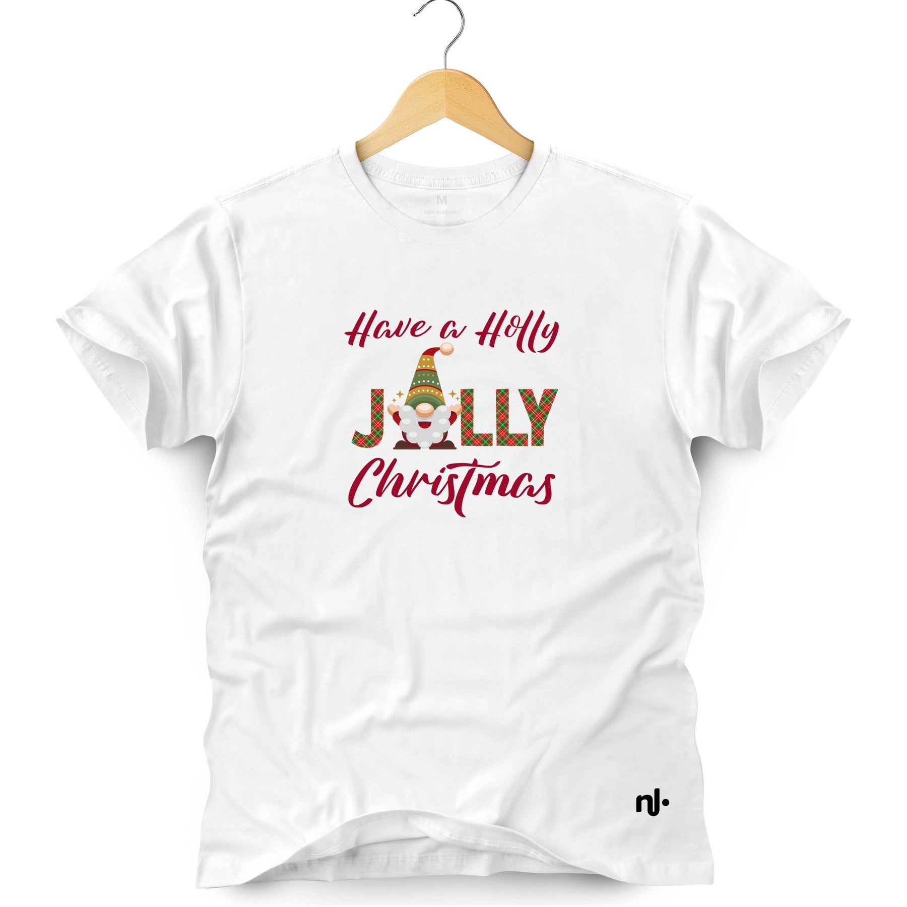 Camiseta Masculina Holly Jolly Christmas