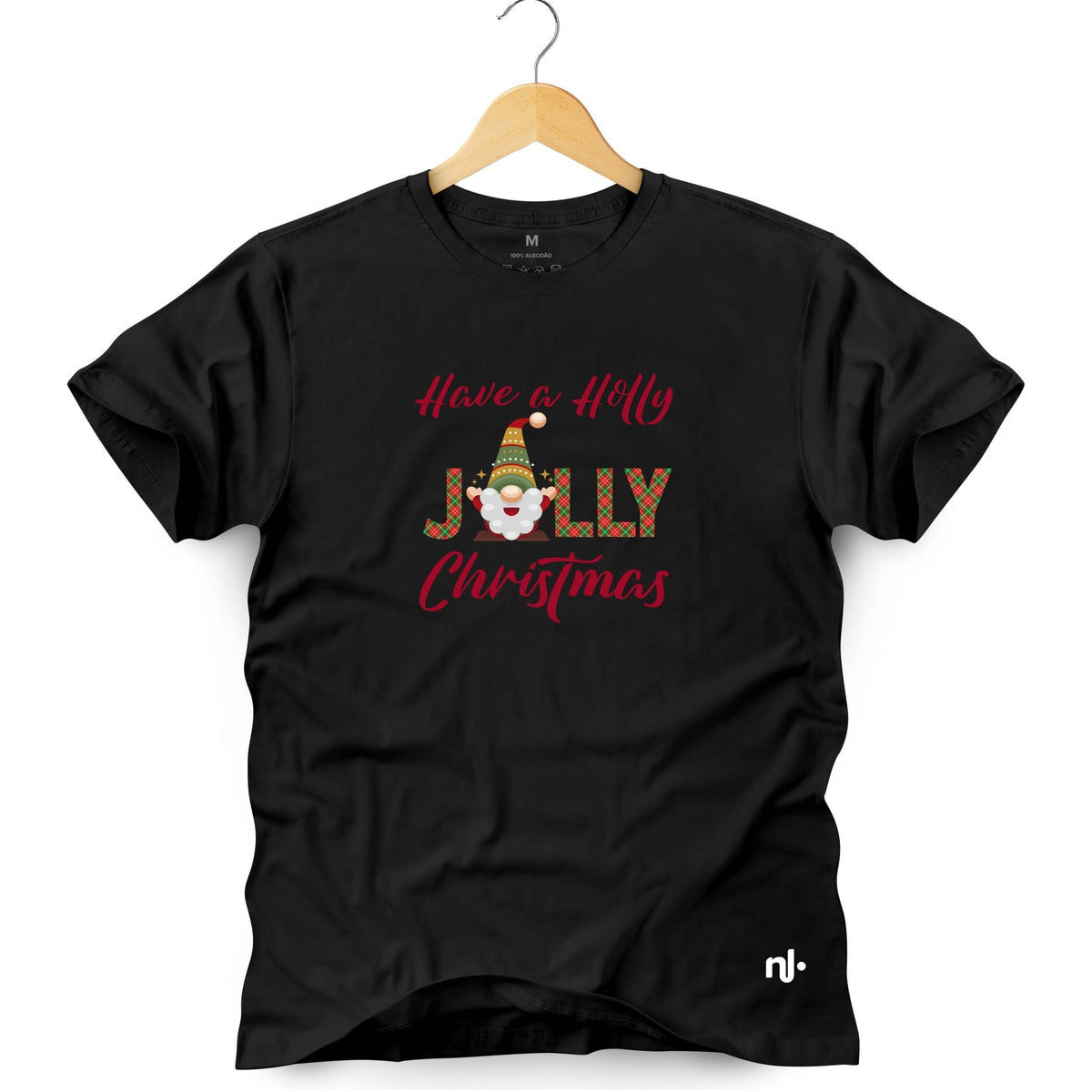 Camiseta Masculina Holly Jolly Christmas