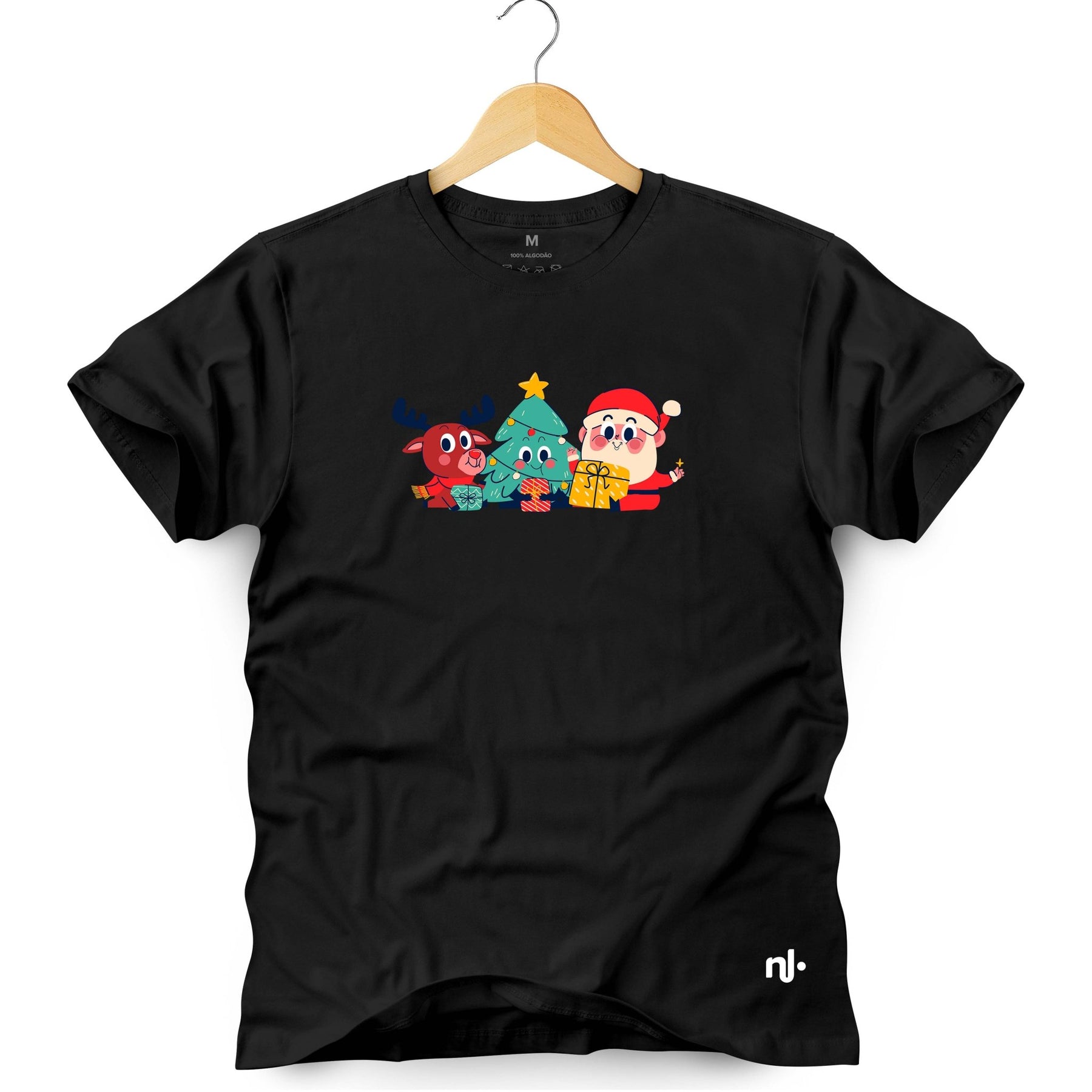 Camiseta Masculina Natal Cartoon