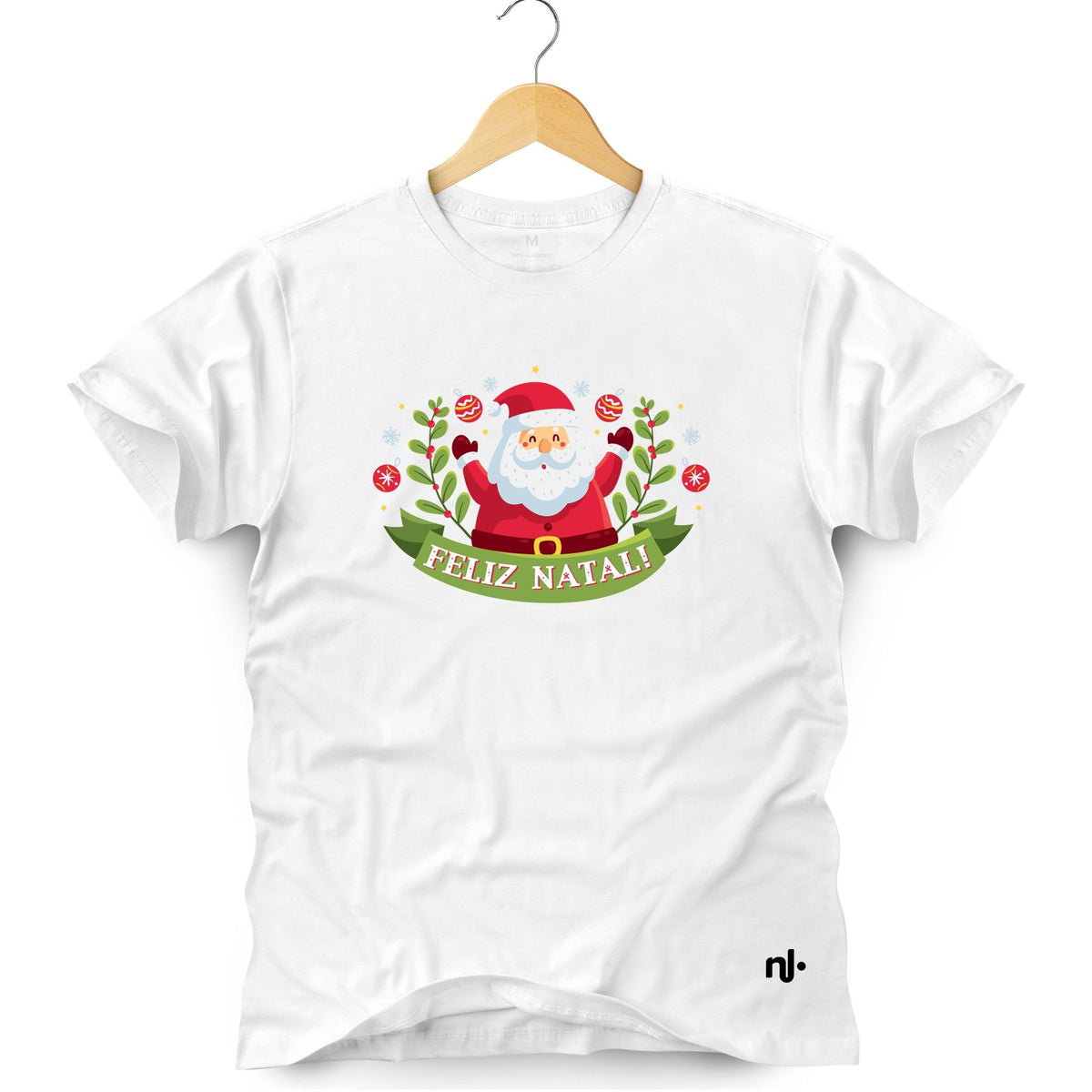 Camiseta Masculina Faixa Noel