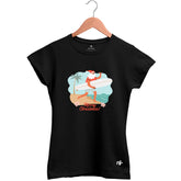 Camiseta Feminina Babylook Noel Surfista