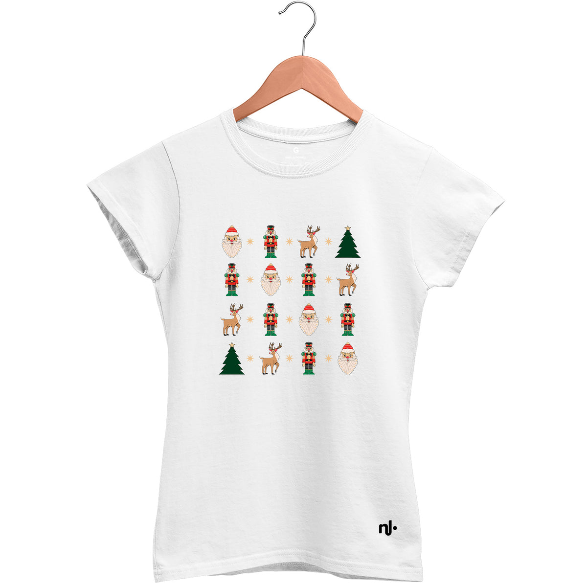 Camiseta Feminina Babylook Soldadinho Natalino